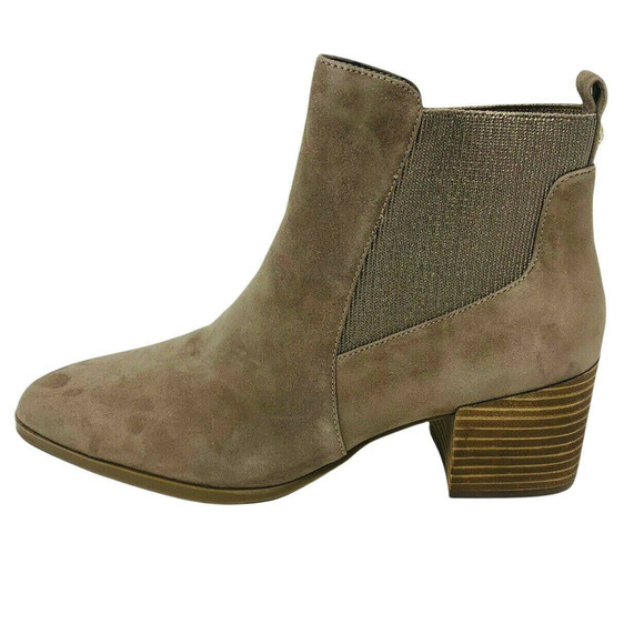 New Anne Klein Womans Sz 10M Parson Brown Ankle Boots Shoes Block Heel NIB - Picture 1 of 8